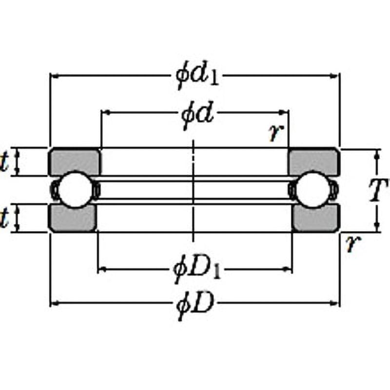 51310 単式スラスト玉軸受51300番台 NTN(エヌティーエヌ) 単列