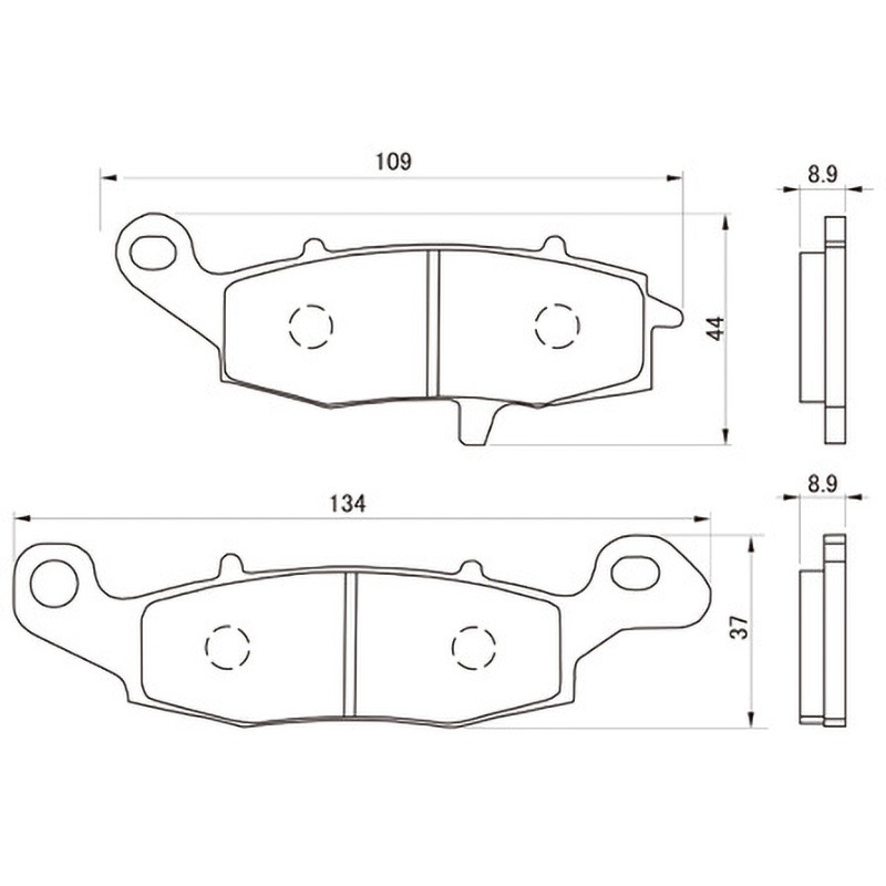 79843 ブレーキパッド(赤パッド) DAYTONA(デイトナ) ゼファーX(FL) 1