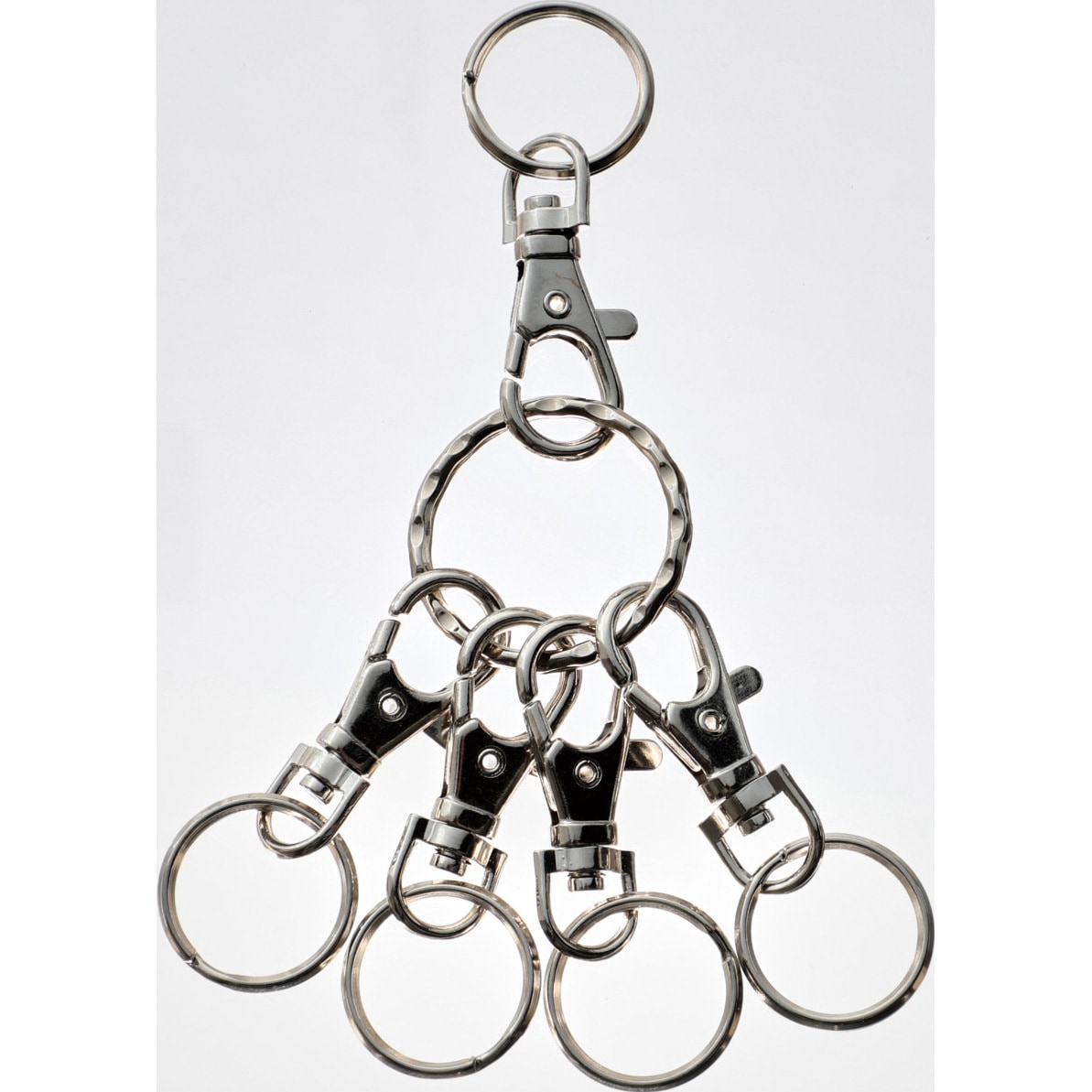 TKHR-SV キーホルダーリング TRUSCO シルバー色 長さ80mm TKHR-SV