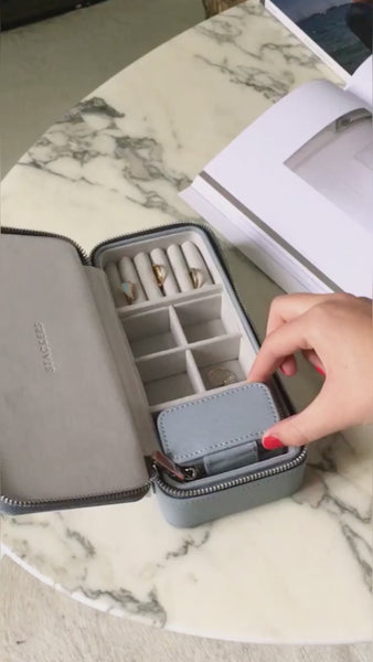 Stackers Dusky Blue Large Travel Jewellery Box – STACKERS LONDON