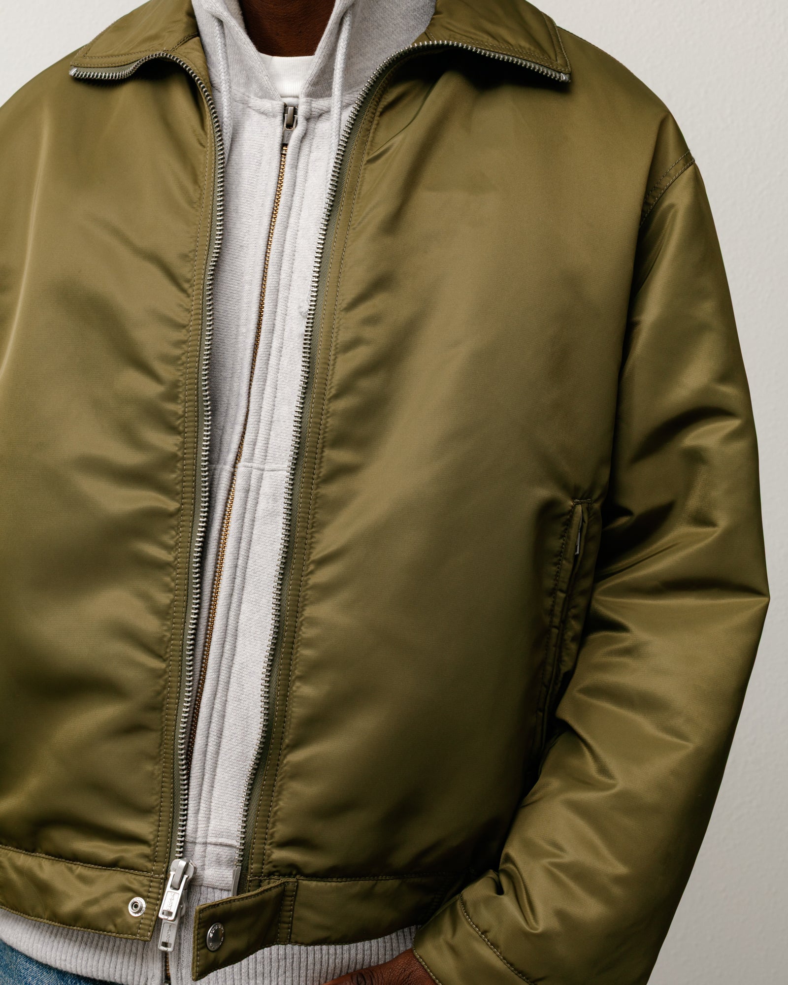 Pile Lined Zip Jacket – Olive | Outerwear | Stüssy Japan