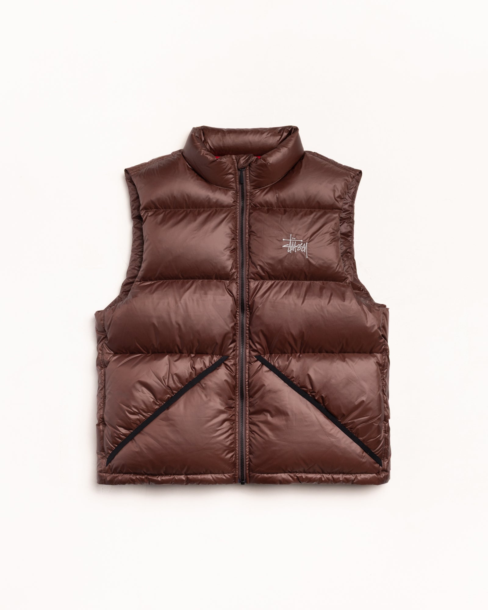 Micro Ripstop Down Vest – Brown | Outerwear | Stüssy Japan