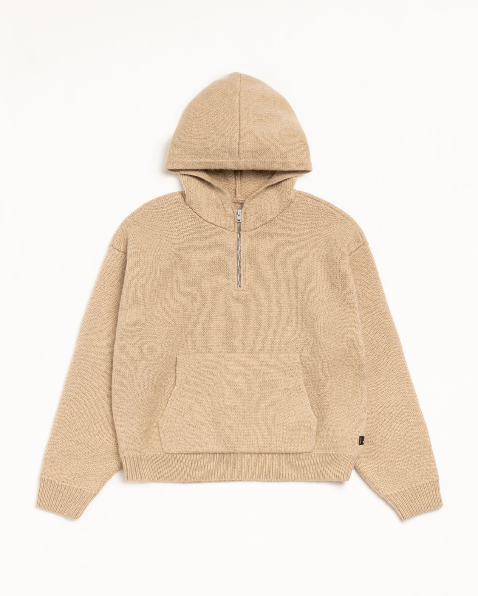 Quarter Zip Knit Hoodie – Tan | Tops & Knits | Stüssy Japan
