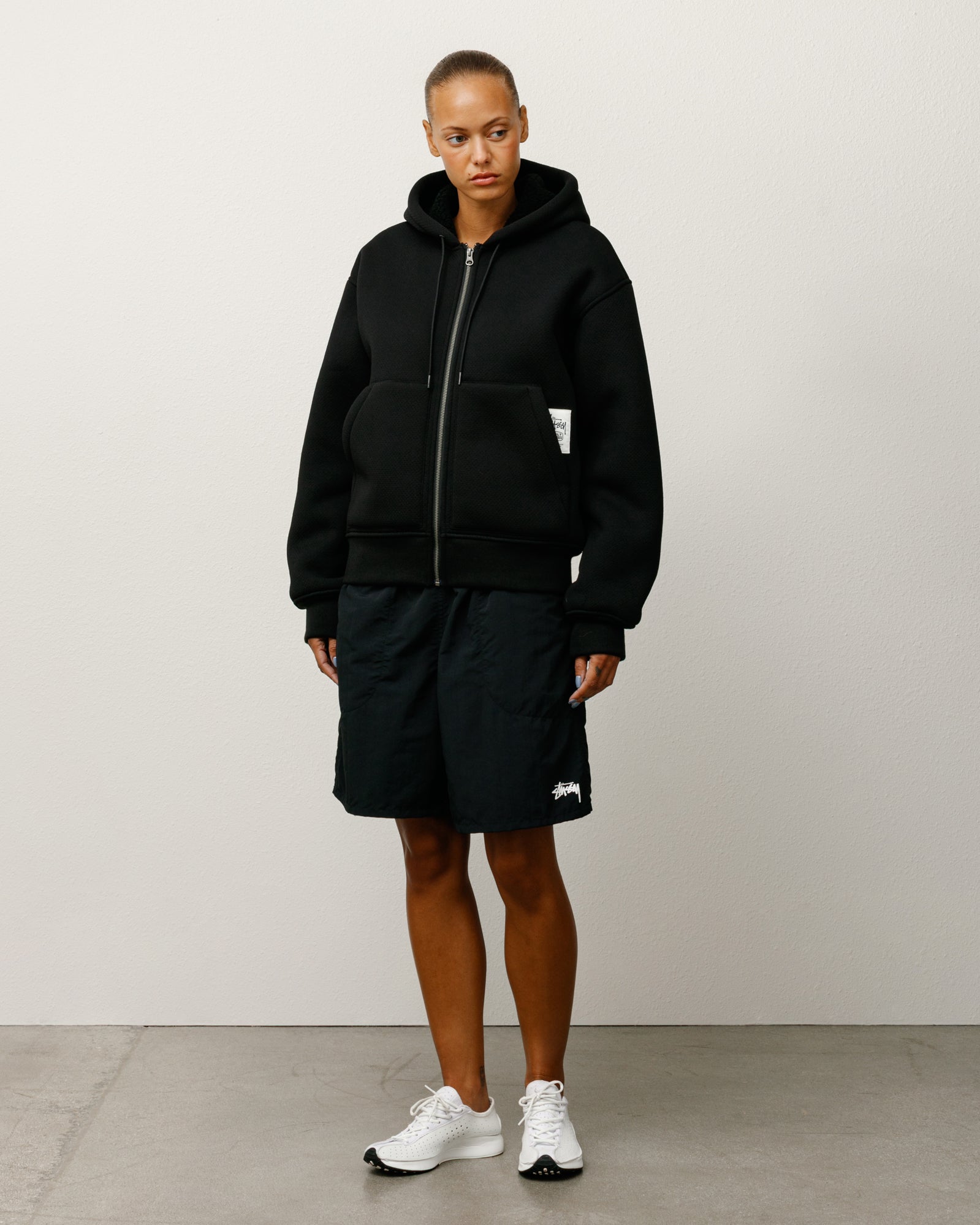 Bonded Sherpa Hoodie – Black | Sweats | Stüssy Japan