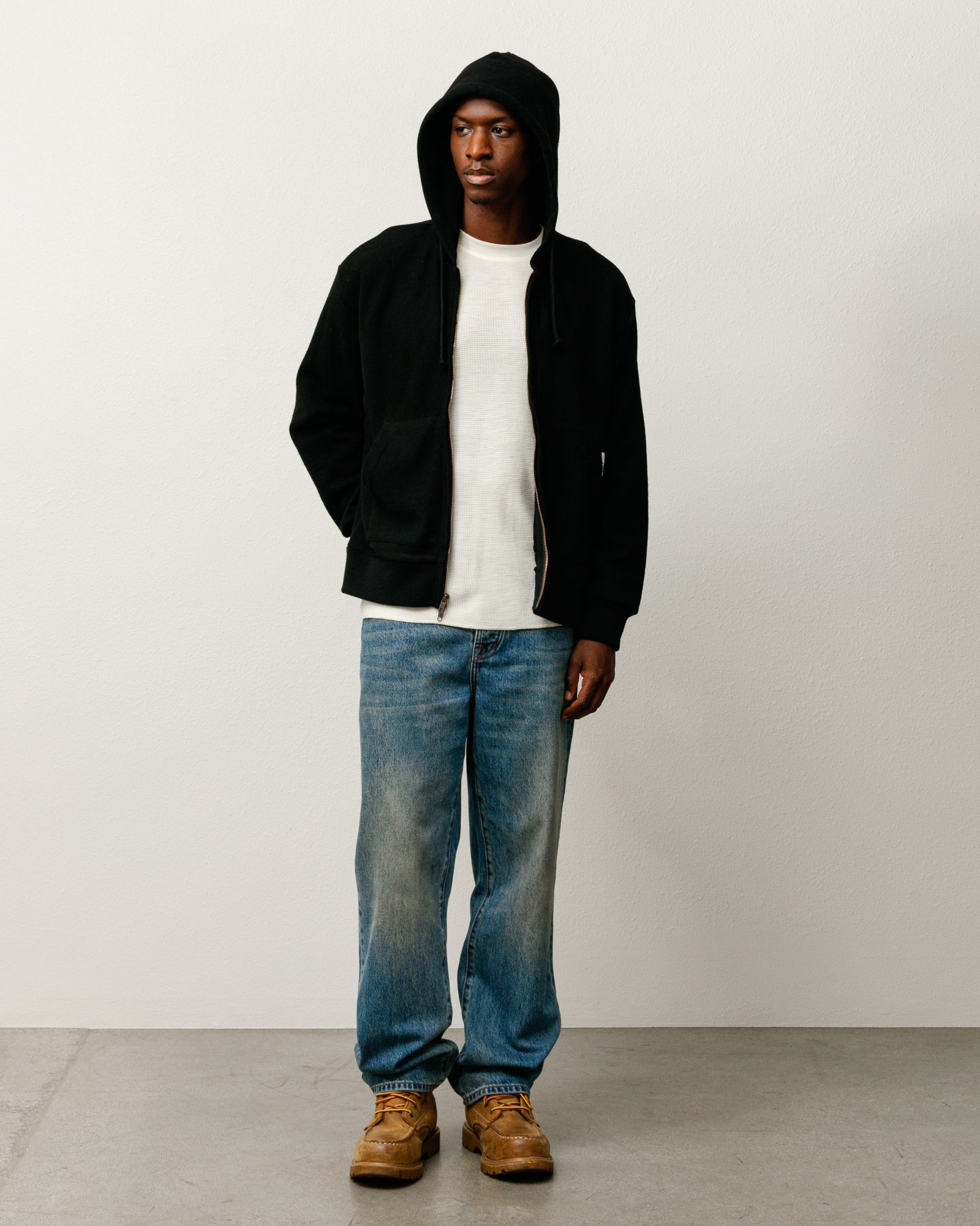 Patch Zip Knit Hoodie – Black | Tops & Knits | Stüssy Japan