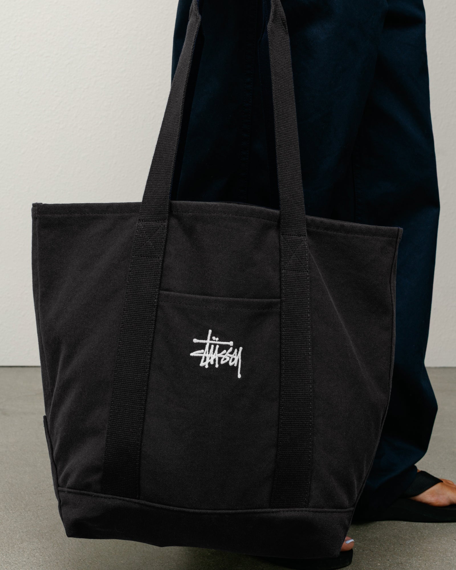 Canvas Market Tote – Black | Accessories | Stüssy Japan
