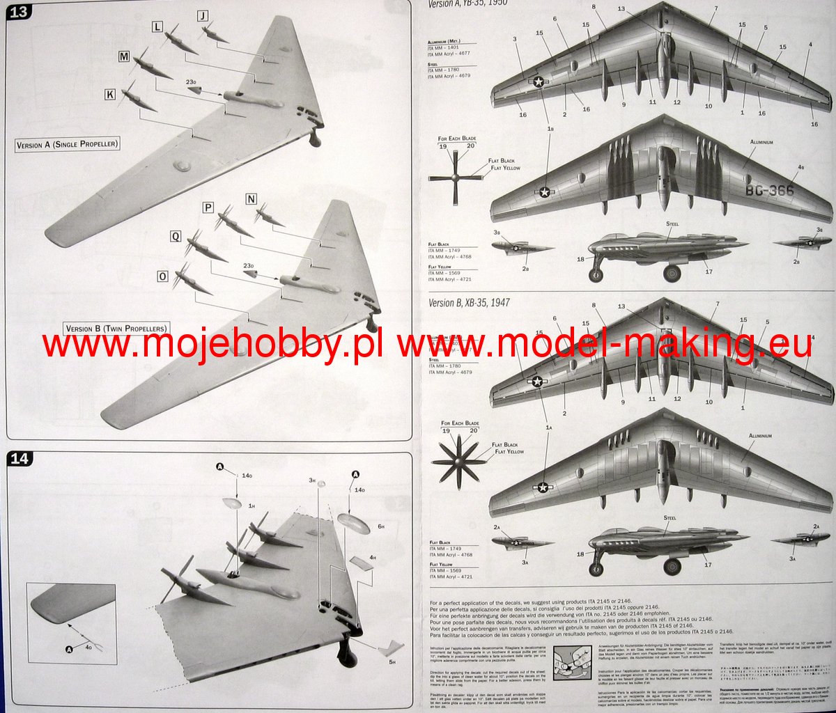 X/YB-35 Flying Wing Italeri 1277