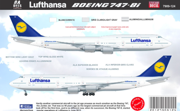 Boeing 747-8 Lufthansa 8aDecs -7909-124-144