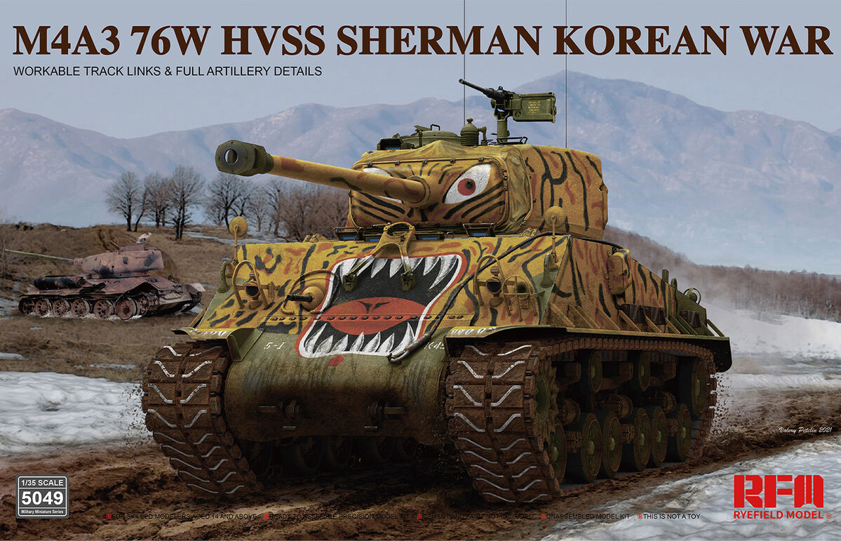 M4A3 76W HVSS Sherman Korean War Rye Field Model -RM-5049