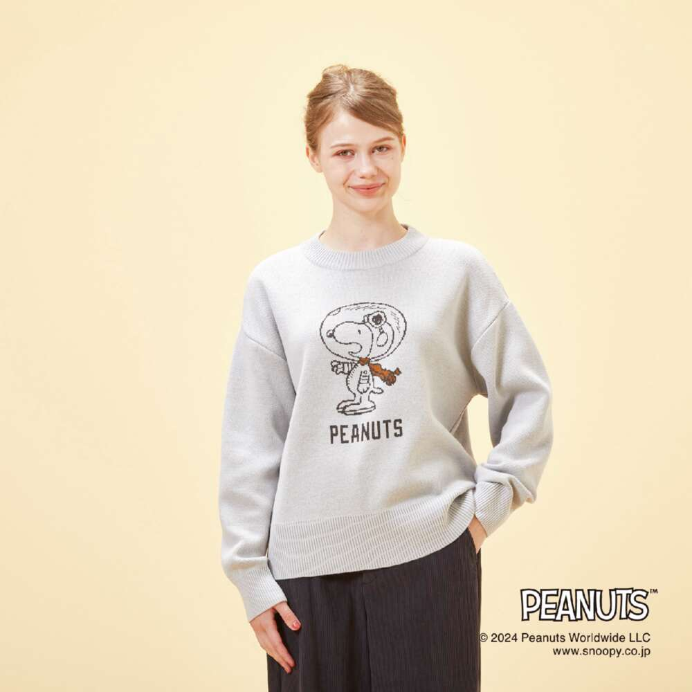 PEANUTS／吸湿発熱】ブレスサーモ ニットセーター|B2MCBY50|Go to by