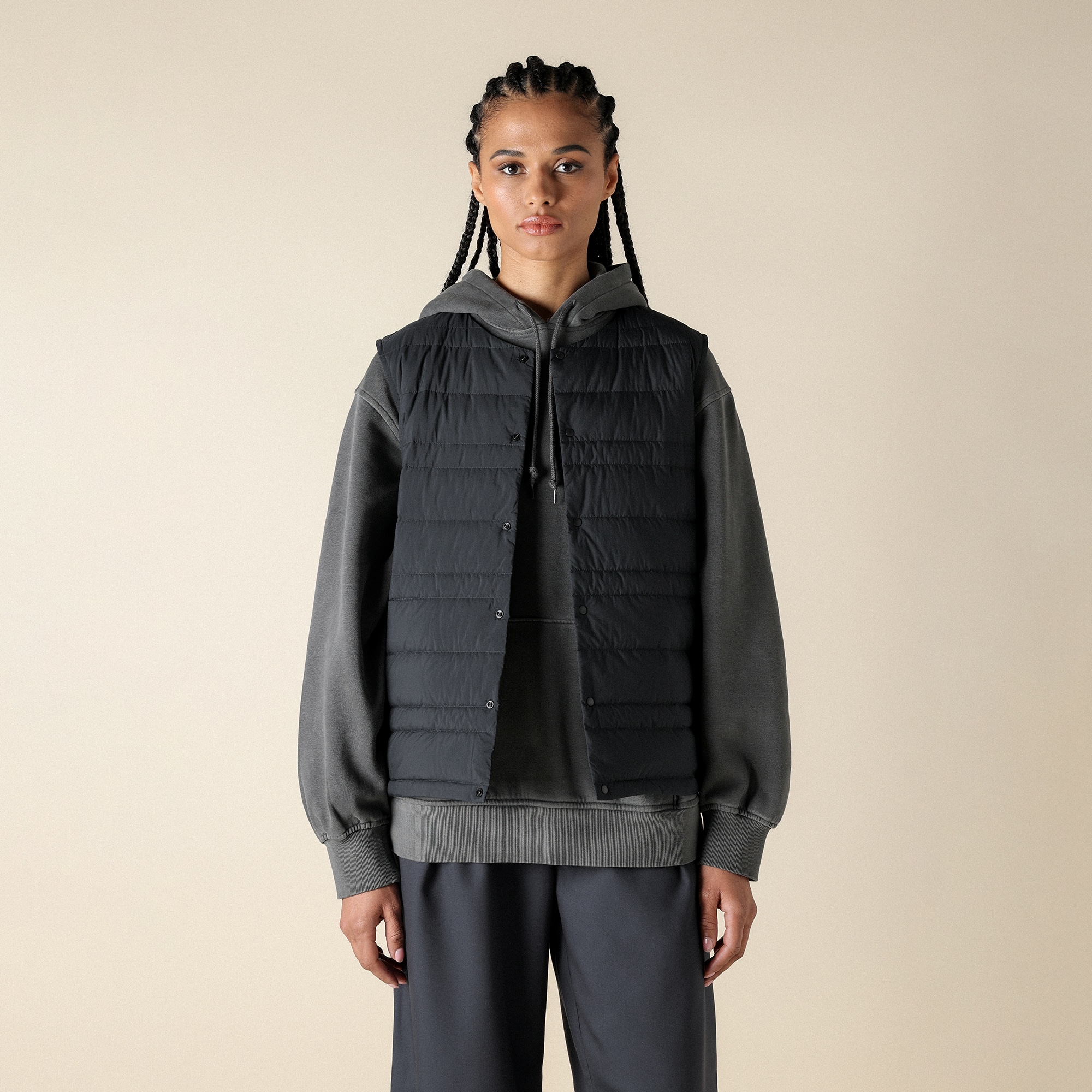 吸湿発熱】ブレスサーモコンパクトダウンベスト|B2MEB703|Go to by