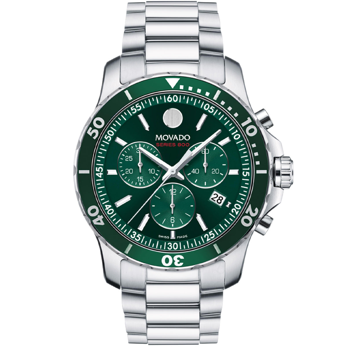Movado - 800 Series 42 mm Performance Case Green Chronograph Dial