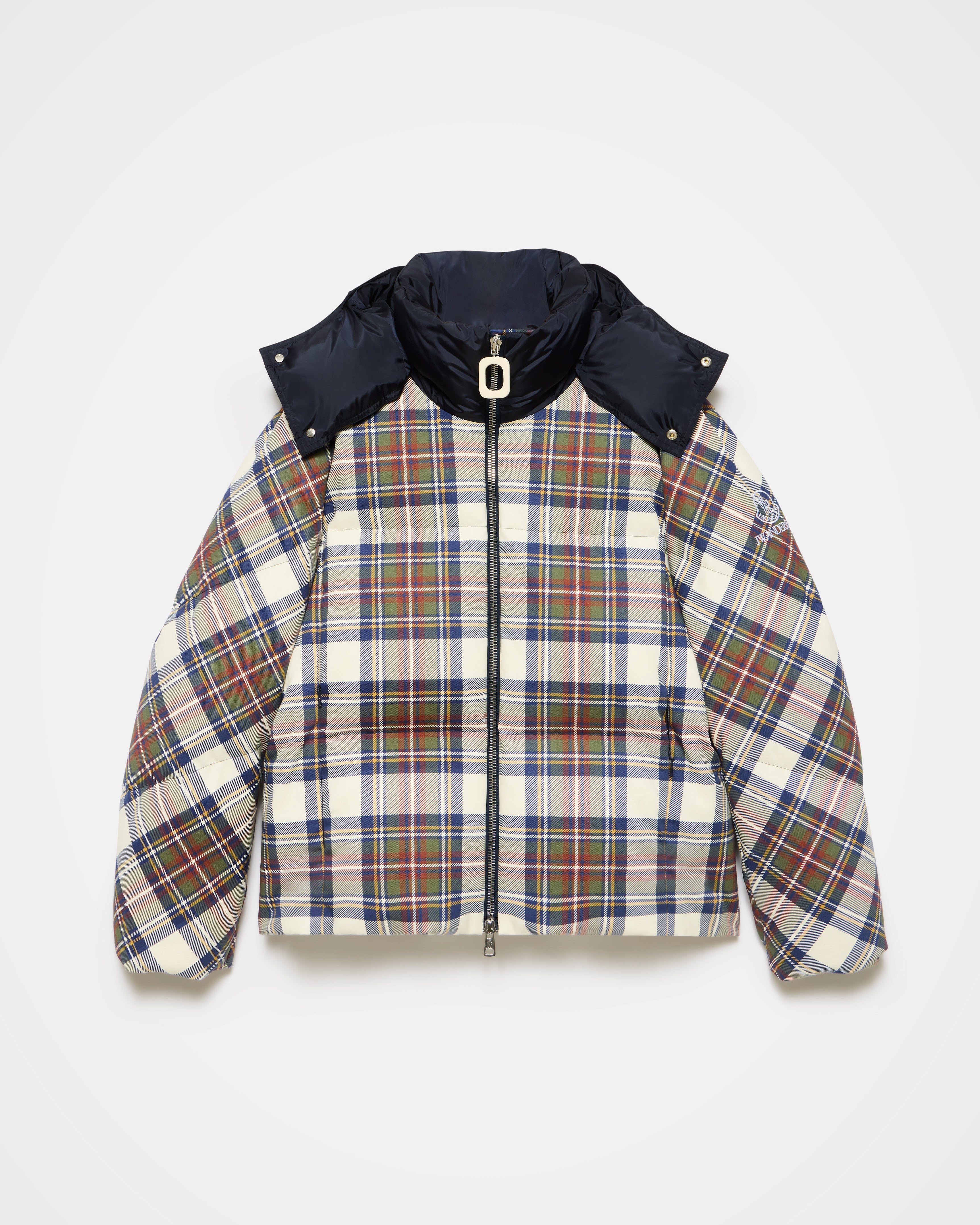 MENS JW ANDERSON X MONCLER PLAID PUFFER JACKET IN MULTI in MULTI