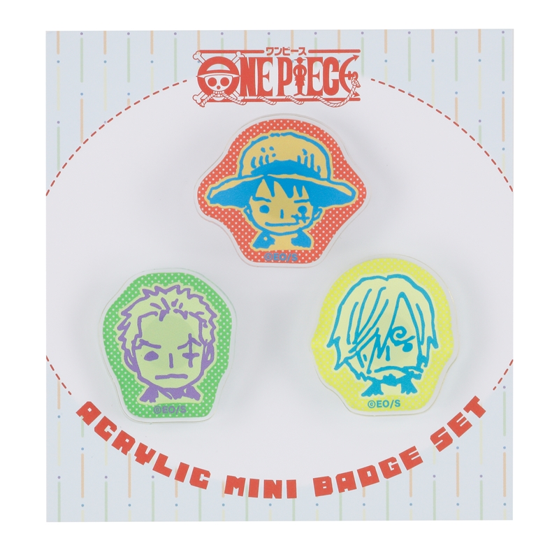 ONE PIECE』アクリルminiバッジ3個セット （ルフィ＆ゾロ