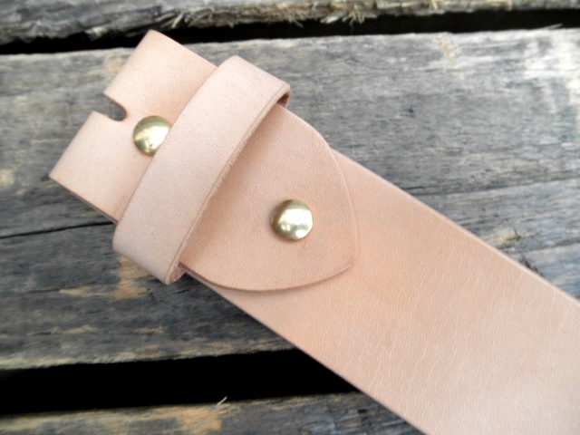 栃木レザーベルト 【ヌメ革】 【生成】45mm ロングサイズ41-48インチ