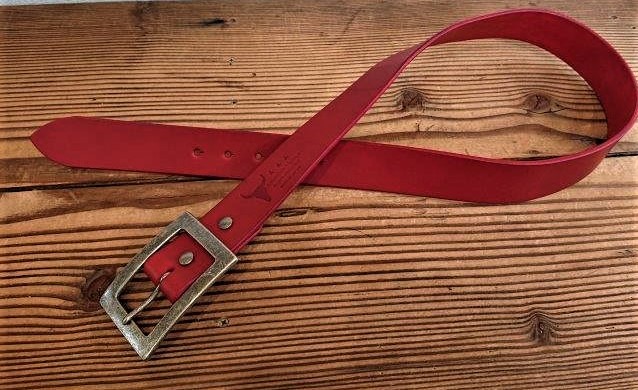 JUN COMPANYオリジナルデザインバックル付き栃木レザーベルト オイル多