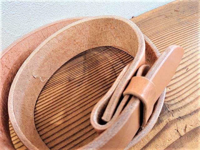 昭南ベンズレザーベルト【生成】45mm 革厚5.5-6mm バックル無し