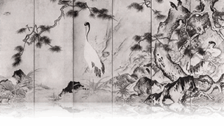 花鳥図屏風 かちょうずびょうぶ Flowers and birds figure screen