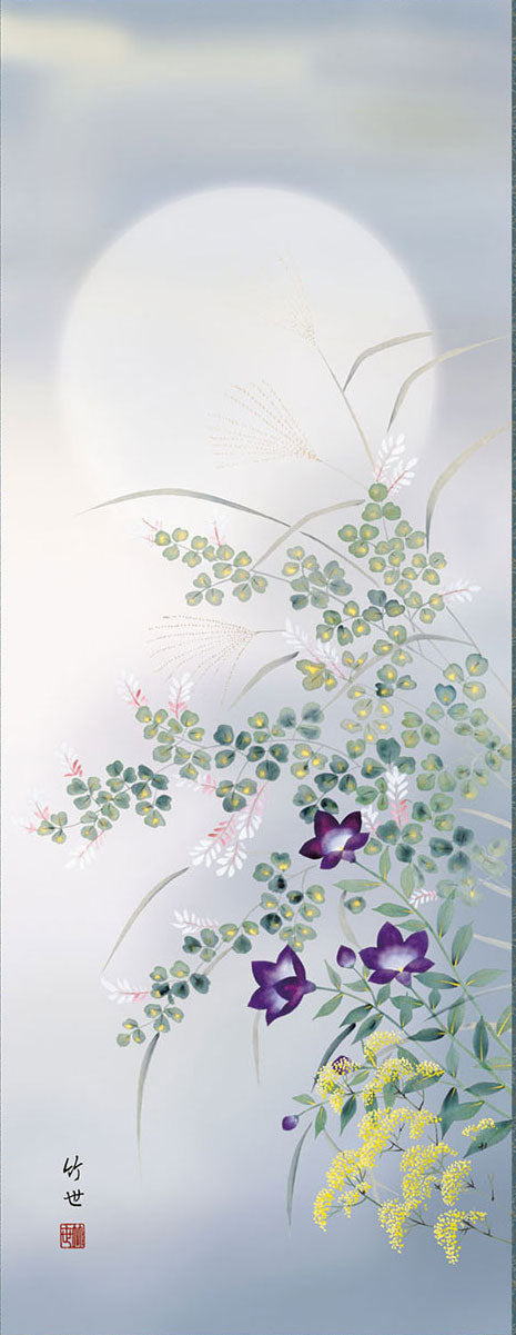 花鳥画掛け軸 四季彩遷 秋 田村竹世 – 寿鳳人形の東芸