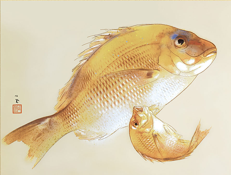 名画複製画掛け軸 海幸 竹内栖鳳 – 寿鳳人形の東芸