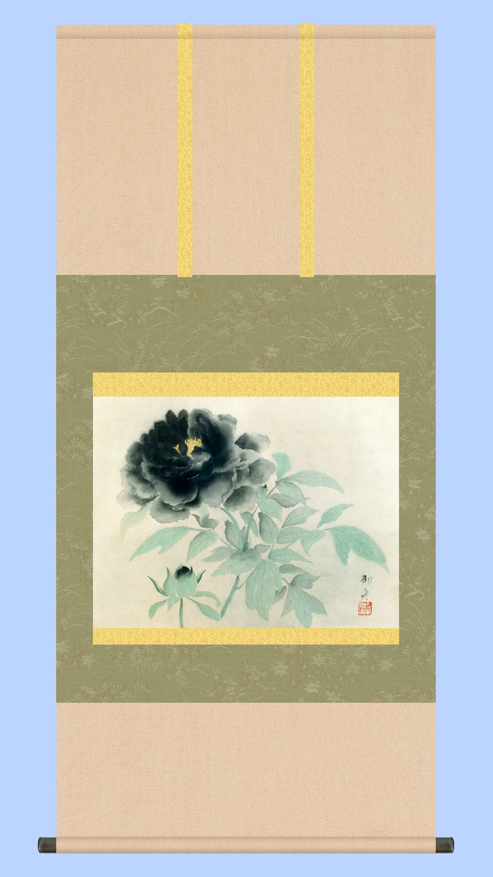 名画複製画掛け軸 黒牡丹 速水御舟 – 寿鳳人形の東芸