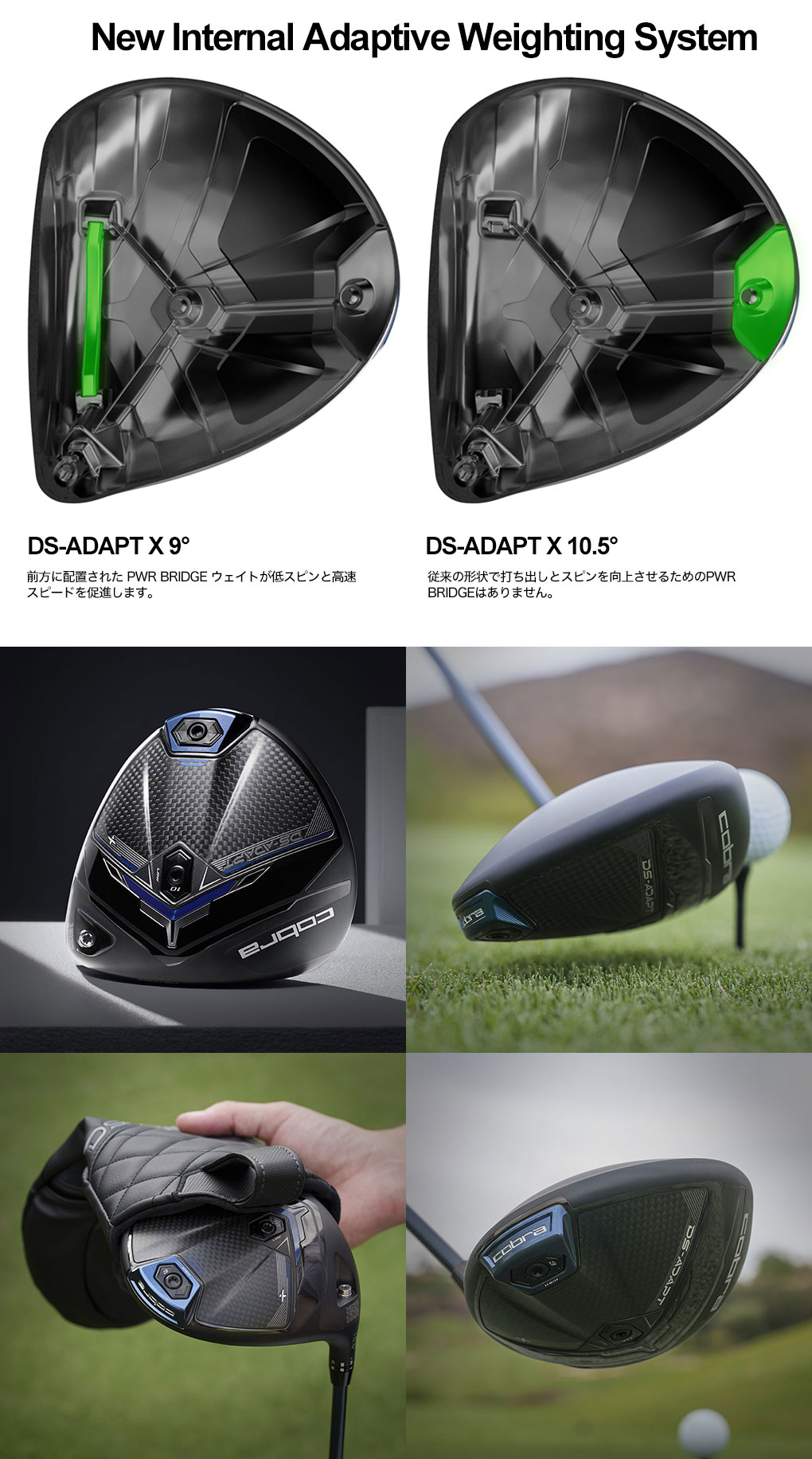 コブラ 2025 DS-ADAPT X Driver ドライバー メンズ 右用 Denali Black
