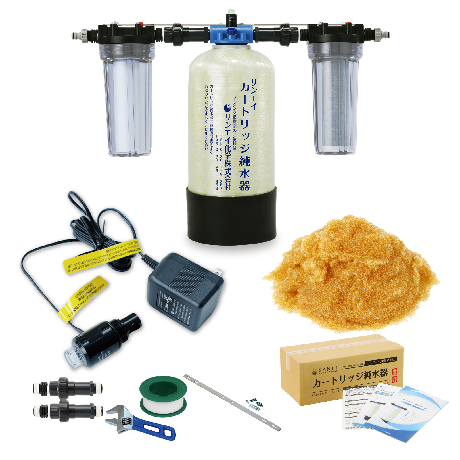 サンエイ化学 カートリッジ純水器 10L プロタイプ フィルターセット