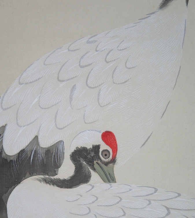 山田秋坪 松鶴迎齢図 | 掛軸(掛け軸)販売／表装ご依頼は掛軸いっぷく