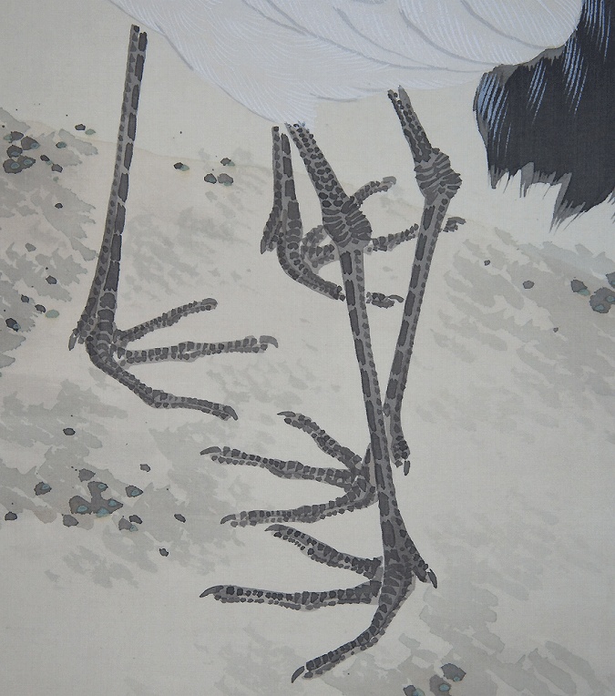 山田秋坪 松鶴迎齢図 | 掛軸(掛け軸)販売／表装ご依頼は掛軸いっぷく