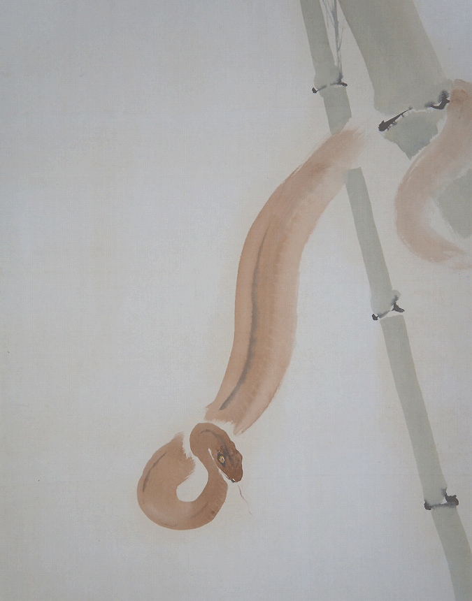 宮田司山 蛇 | 掛軸(掛け軸)販売／表装ご依頼は掛軸いっぷく掛軸