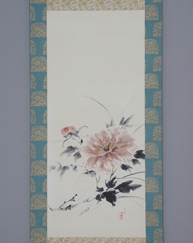 森守明 富貴花 | 掛軸(掛け軸)販売／表装ご依頼は掛軸いっぷく掛軸