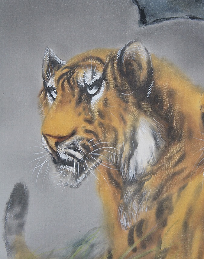 堀江玉鳳 猛虎（大幅） | 掛軸(掛け軸)販売／表装ご依頼は掛軸いっぷく