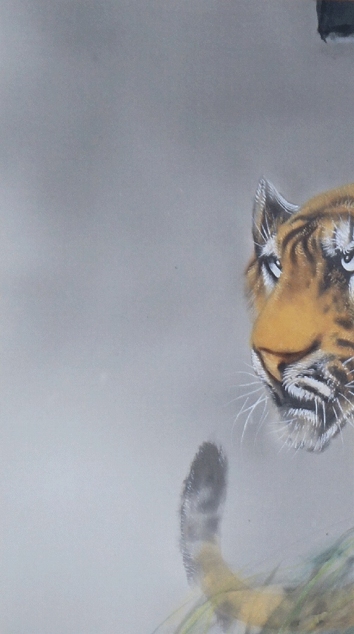 堀江玉鳳 猛虎（大幅） | 掛軸(掛け軸)販売／表装ご依頼は掛軸いっぷく