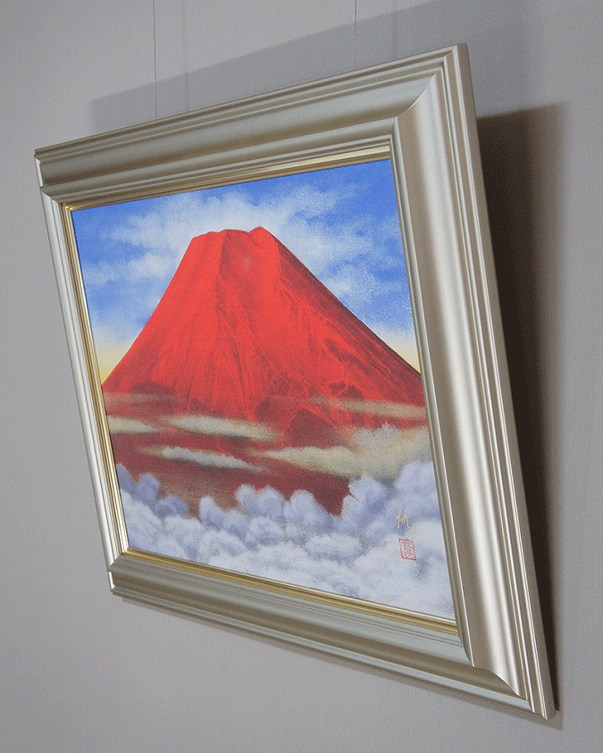 広森雄 雲海赤富士 [P10号] | 掛軸(掛け軸)販売／表装ご依頼は掛軸
