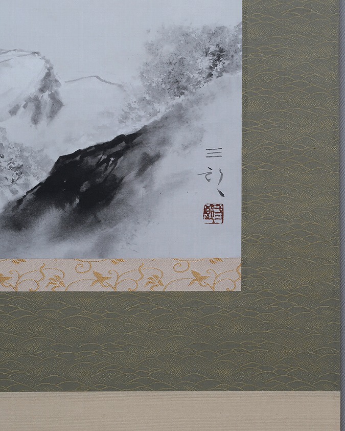 浜田三郎 湖上釣舟 | 掛軸(掛け軸)販売／表装ご依頼は掛軸いっぷく掛軸