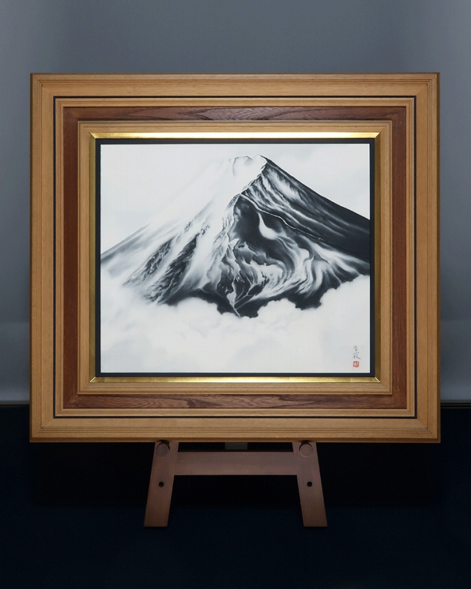 清竹紫秋 雲上富士 [10号] | 掛軸(掛け軸)販売／表装ご依頼は掛軸