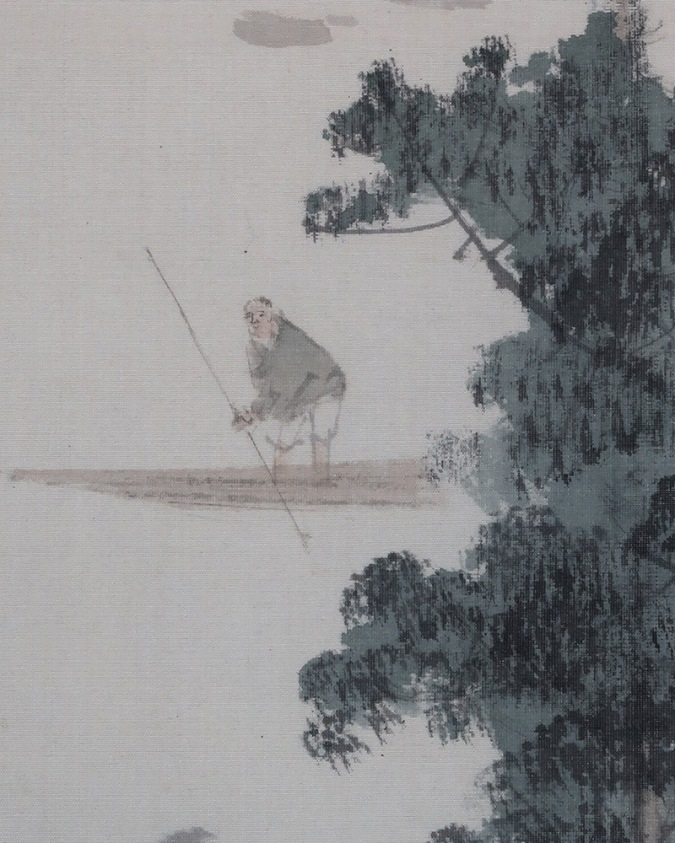 岩井昇山 春景山水圖 | 掛軸(掛け軸)販売／表装ご依頼は掛軸いっぷく