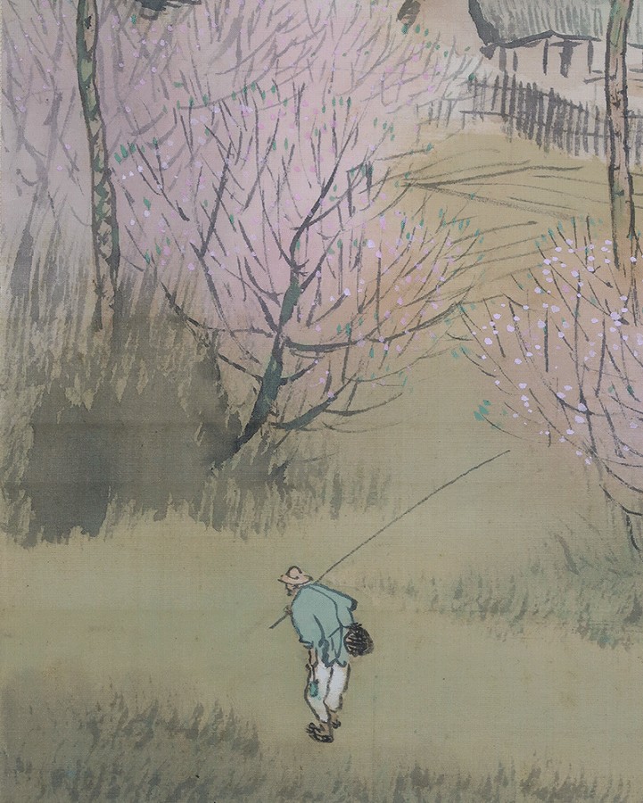 田中頼璋 春景山水 | 掛軸(掛け軸)販売／表装ご依頼は掛軸いっぷく掛軸