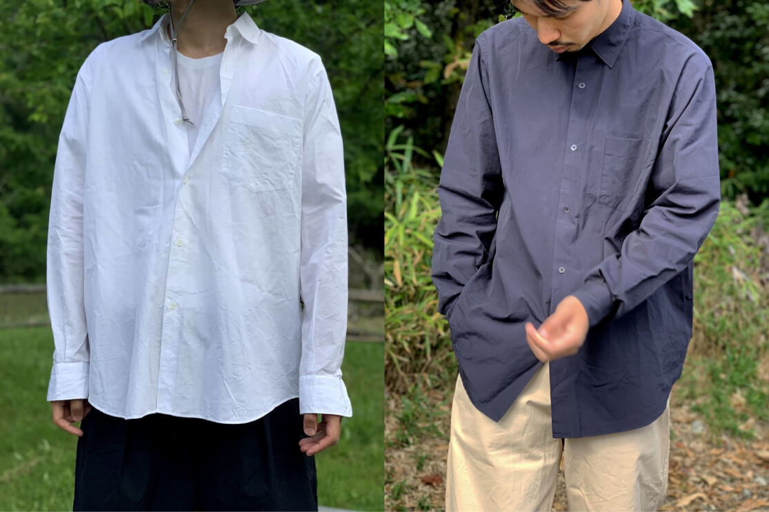 COMOLIのコモリシャツを徹底レビュー！サイズ感とコーデ例を解説 - K2J