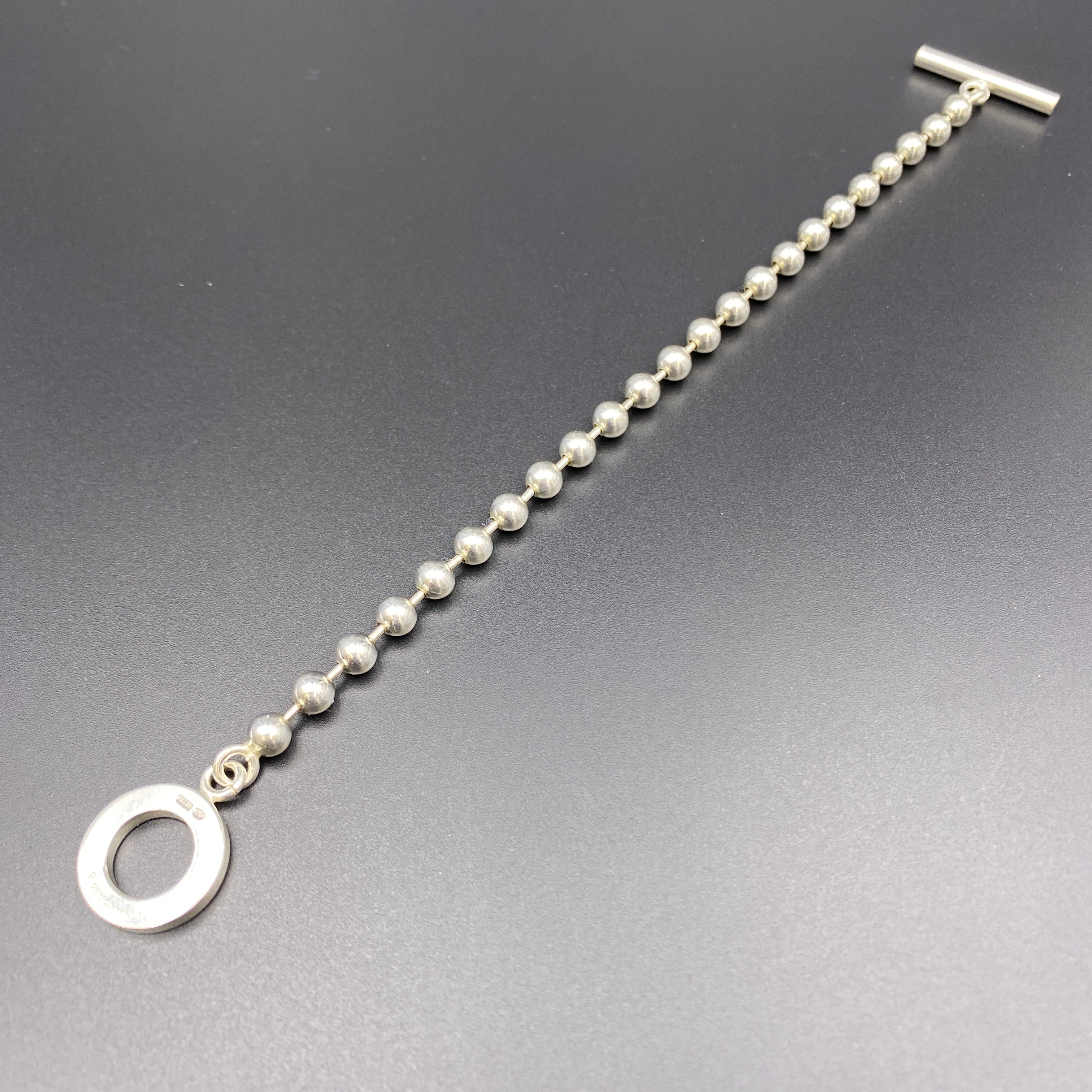 送料無料】 GUCCI（グッチ）ボールチェーンブレスレット SV925 中古品