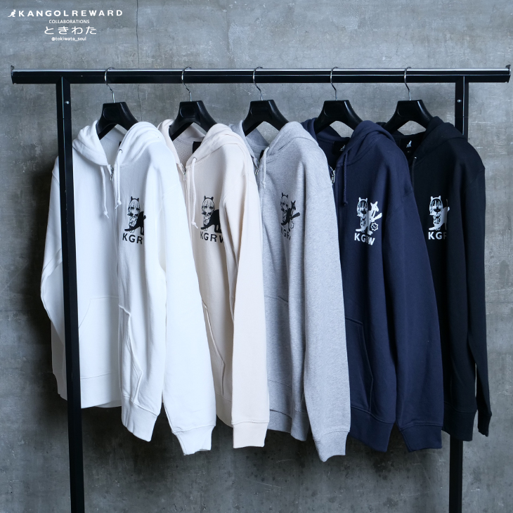 完全受注生産】ときわた×KANGOL REWARD コラボ企画！ZIPパーカー