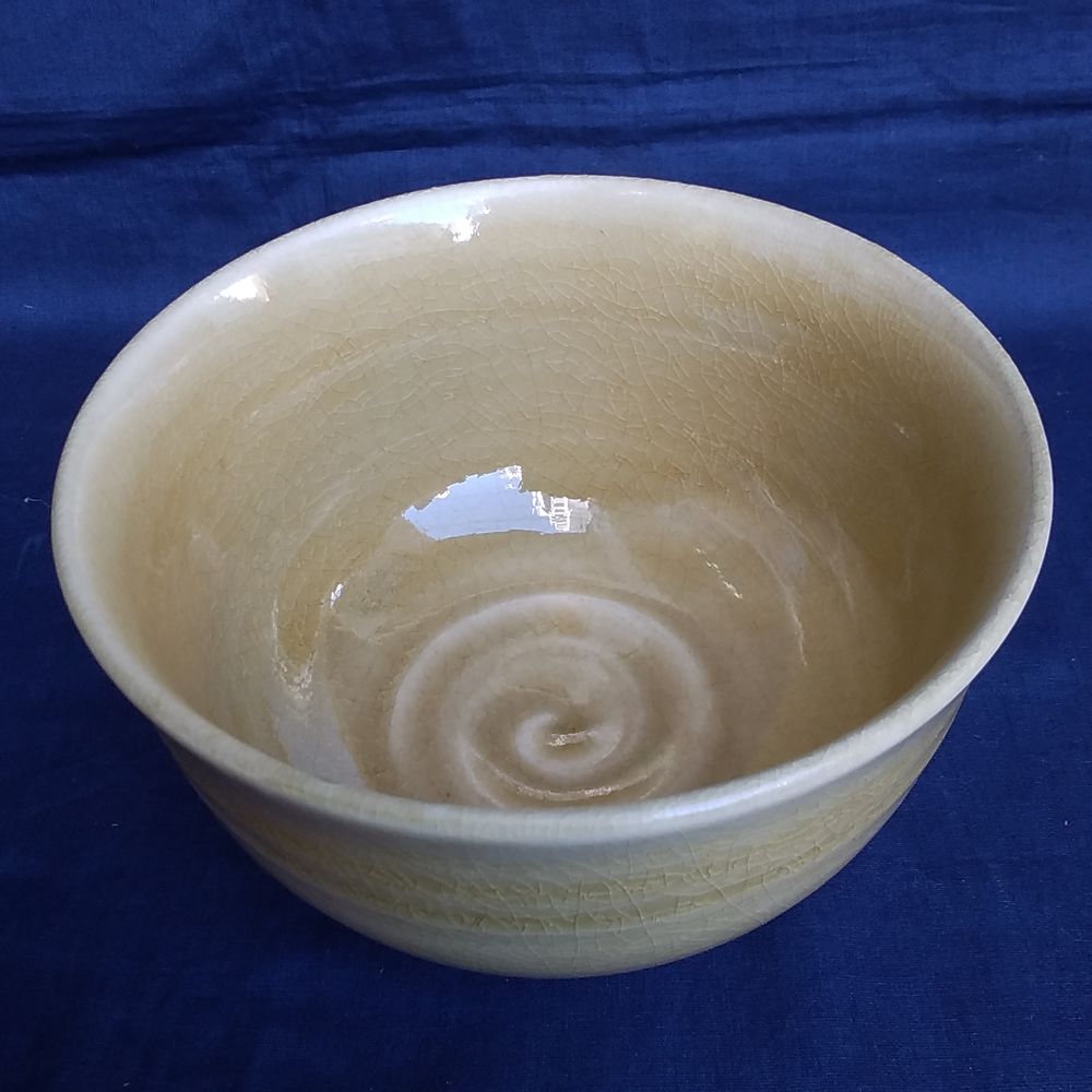 中島黙仙造 黄瀬戸茶碗 茶道速水流 七代宗匠 宗楽 箱書付 | 久留米で