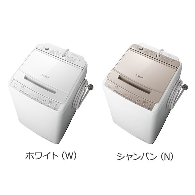 仕様：全自動洗濯機 ビートウォッシュ BW-V80G ： 洗濯機・衣類乾燥機