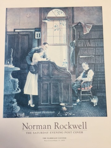 ノーマン・ロックウェルの「The marriage license」