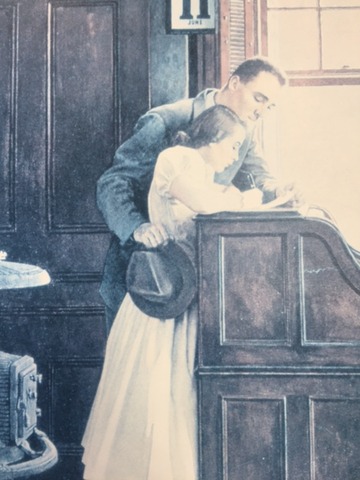 ノーマン・ロックウェルの「The marriage license」