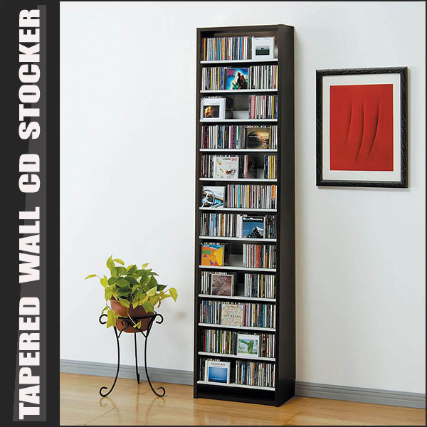 CDラック CDストッカー 最大CD540枚 DVD232枚 収納できる 壁面薄型