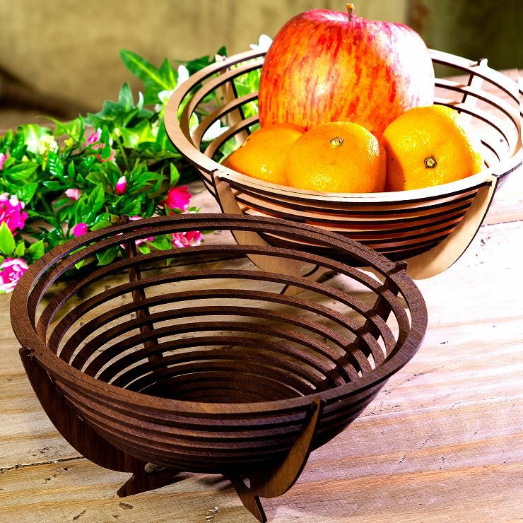 バスケット かご 丸 カラーが選べる フルーツバスケット ハンドメイド