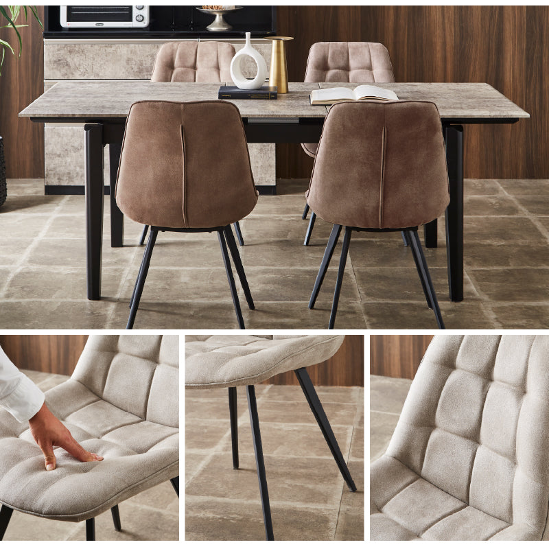 ダイニングチェア 2脚セット ファブリックレザー チェア ダイニング