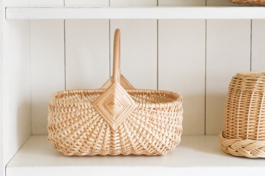 ラトビア ハンドルバスケット (ロー)