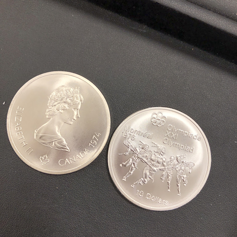 カナダ 10ドル 1974年 1976年モントリオールオリンピック銀貨 買取実績
